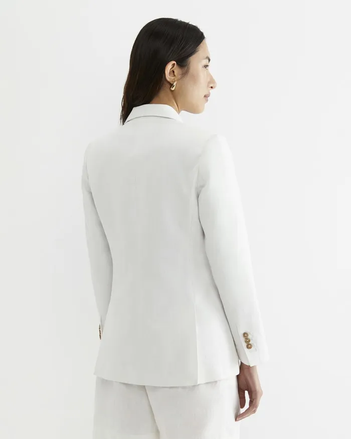 Women Sportscraft Blazers Freya Linen Blazer White