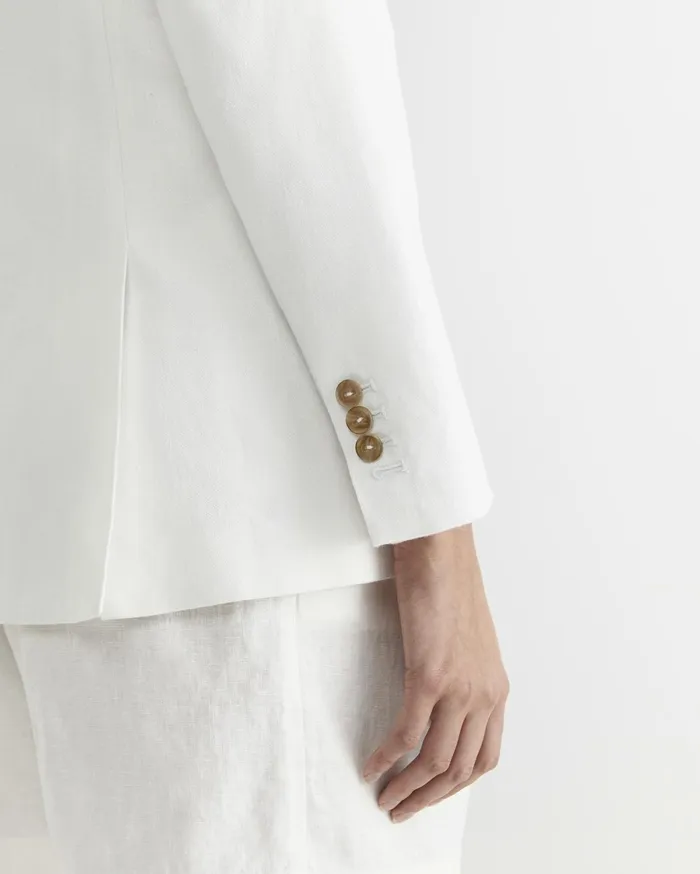 Women Sportscraft Blazers Freya Linen Blazer White