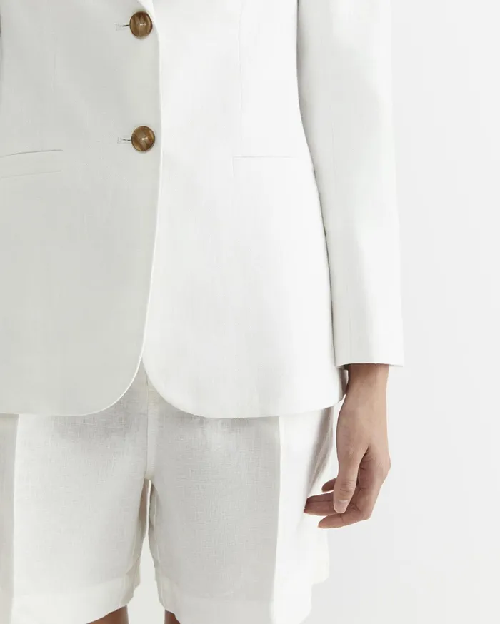 Women Sportscraft Blazers Freya Linen Blazer White