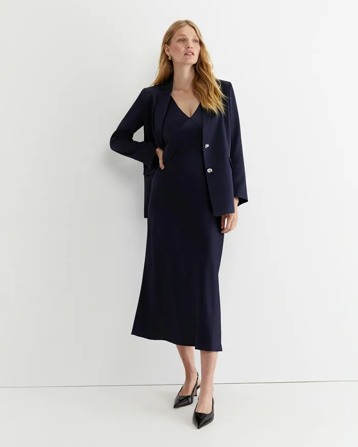 Women Sportscraft Dresses Harlow Sateen Slip Dress Navy