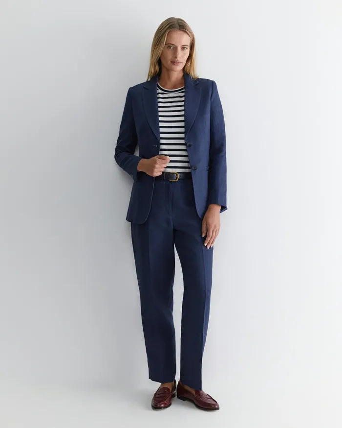 Women Sportscraft Jackets and Vests Freya Linen Blazer Navy