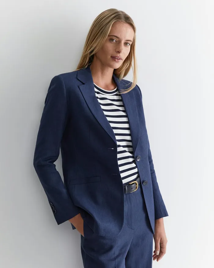 Women Sportscraft Jackets and Vests Freya Linen Blazer Navy