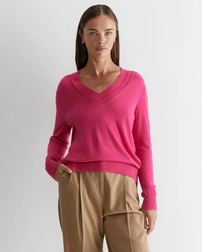 Women Sportscraft Knits and Cardigans Laurina Vneck Sweater Cerise