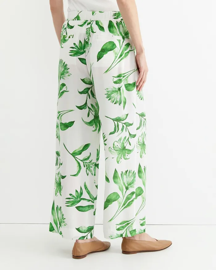 Women Sportscraft Pants Botanical Silk Wide Leg Pant Green Multi