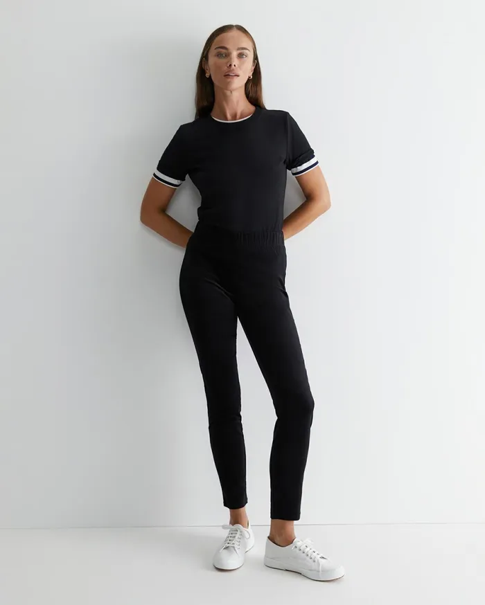 Women Sportscraft Pants Felicity Velvet Pull On Pant Black