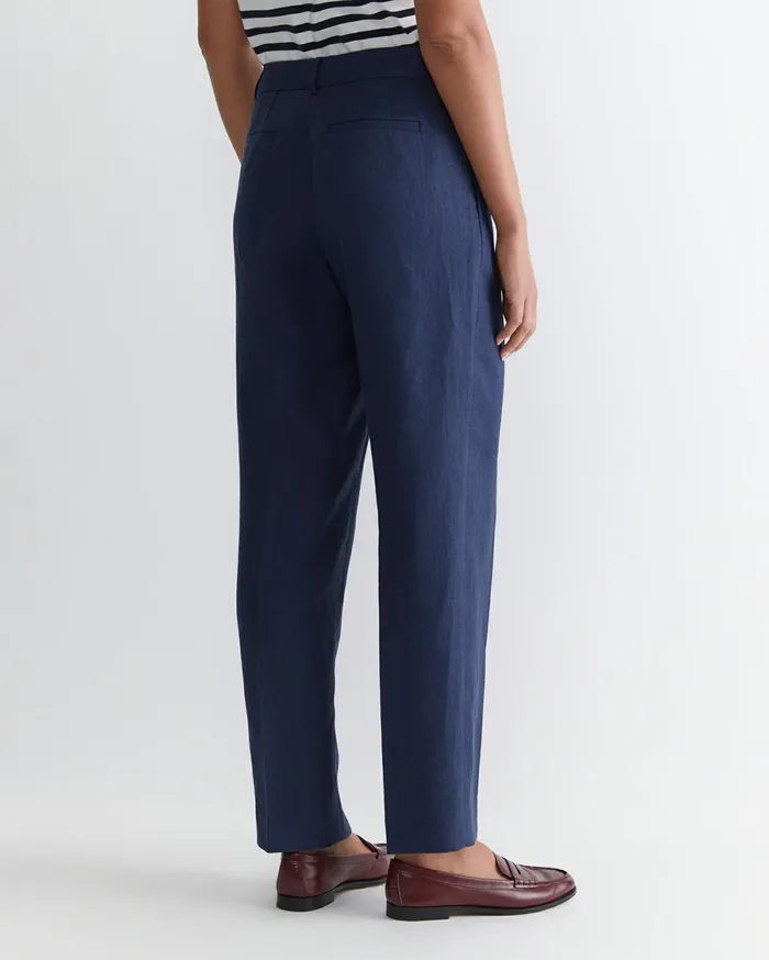 Women Sportscraft Pants Freya Straight Linen Pant Navy