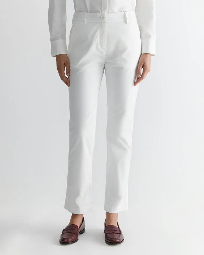 Women Sportscraft Pants Laura Relaxed Chino White