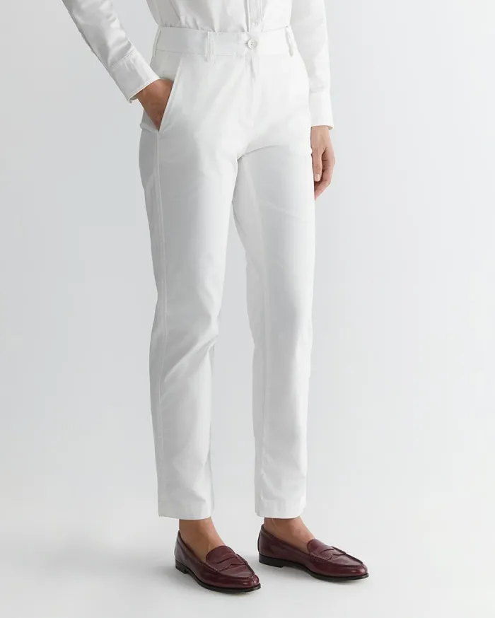 Women Sportscraft Pants Laura Relaxed Chino White