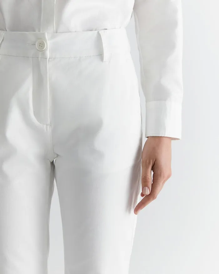 Women Sportscraft Pants Laura Relaxed Chino White