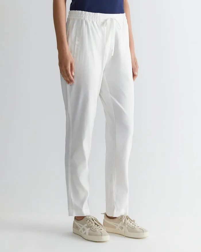 Women Sportscraft Pants Rosa Linen Pant White