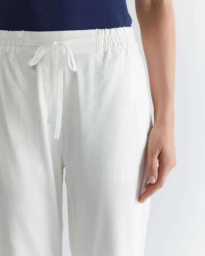 Women Sportscraft Pants Rosa Linen Pant White