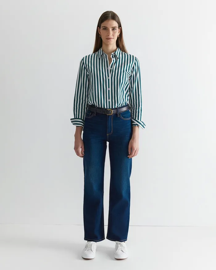 Women Sportscraft Shirts Serena Stripe Shirt Whitegreen