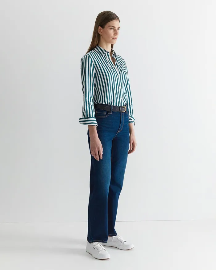 Women Sportscraft Shirts Serena Stripe Shirt Whitegreen