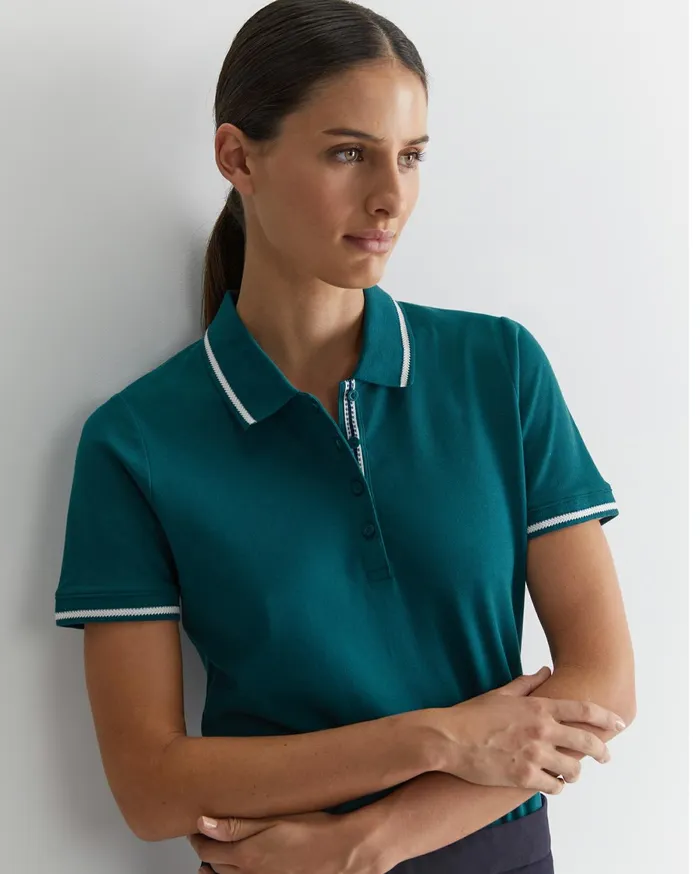 Women Sportscraft Tops and Tees Jodie Pique Polo Teal