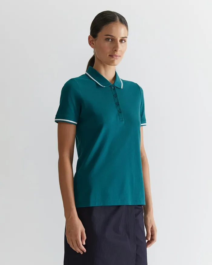 Women Sportscraft Tops and Tees Jodie Pique Polo Teal