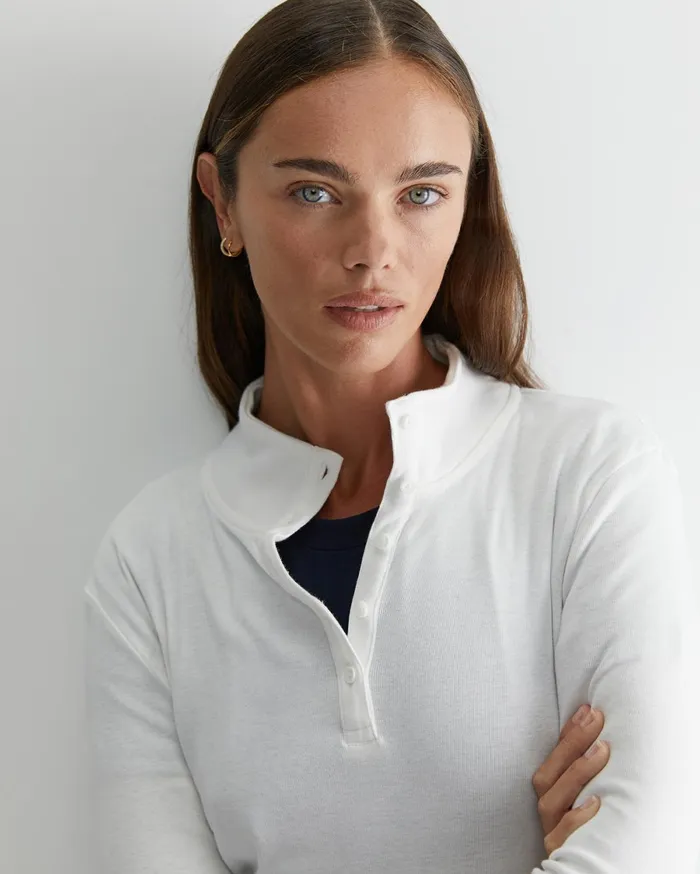 Women Sportscraft Tops and Tees Lucy Funnel Neck Top Ivory