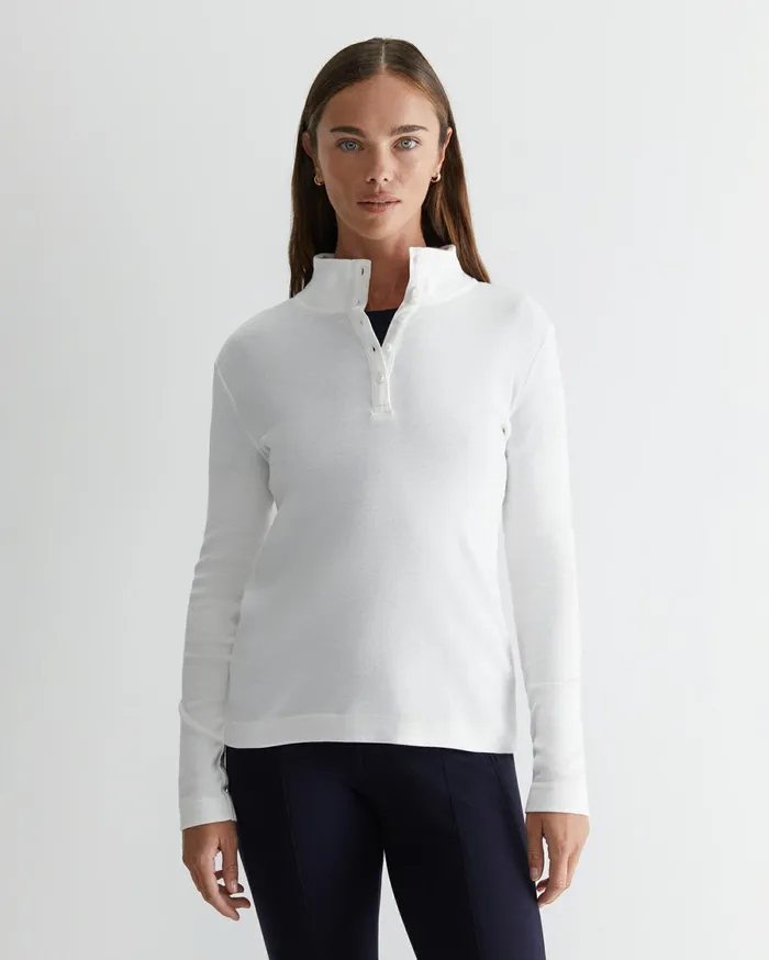 Women Sportscraft Tops and Tees Lucy Funnel Neck Top Ivory