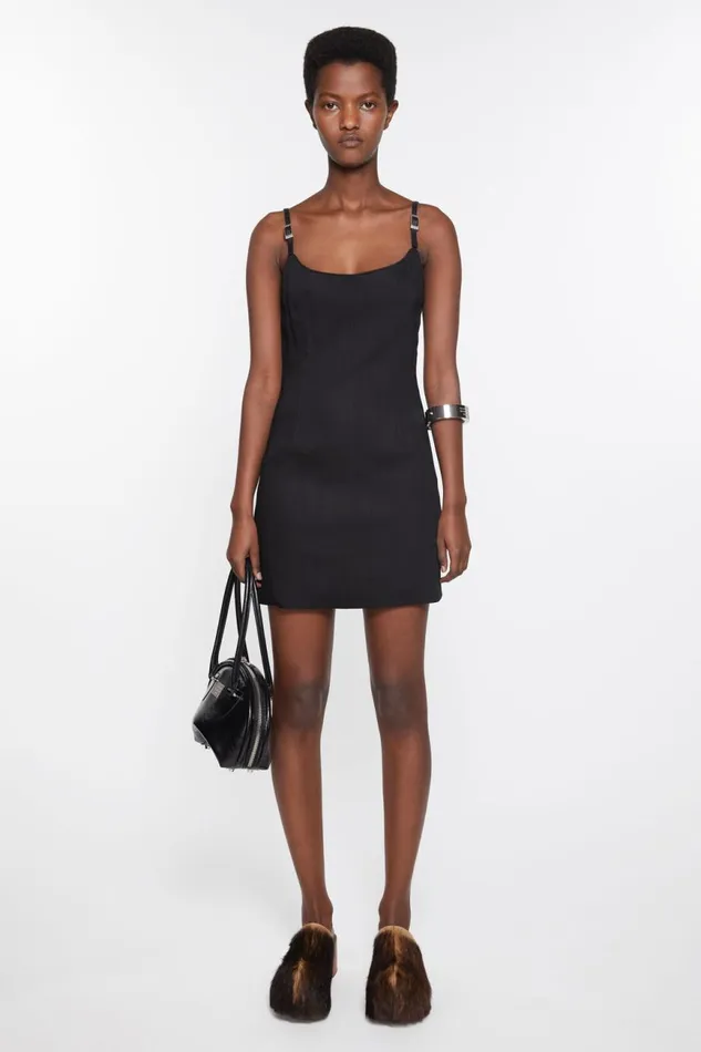 Women Strap Dress Black Acne Studios Dresses