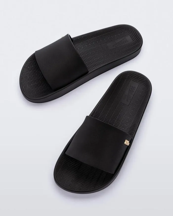 Women Sun Sunset Black Melissa Slides