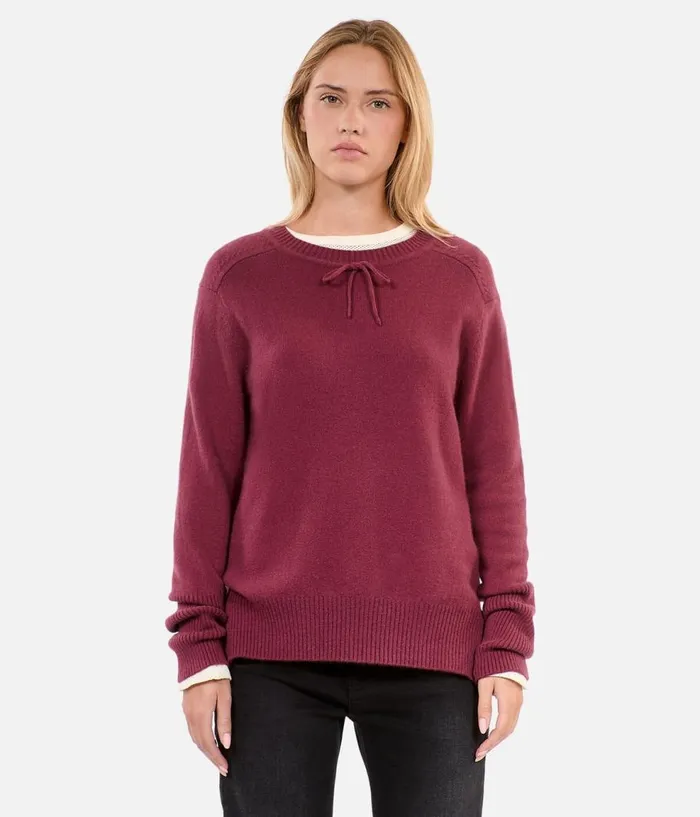 Women Sweaters THE KOOPLES Burgundy Cashmere Sweater Women Sweaters THE KOOPLES Burgundy Cashmere Sweater