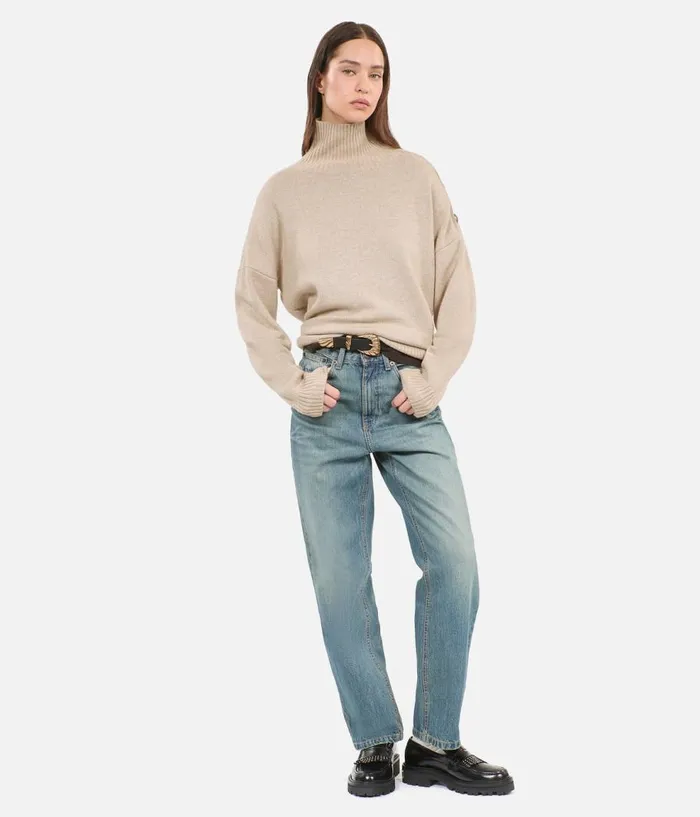 Women Sweaters THE KOOPLES Camel Wool And Cashmere Sweater