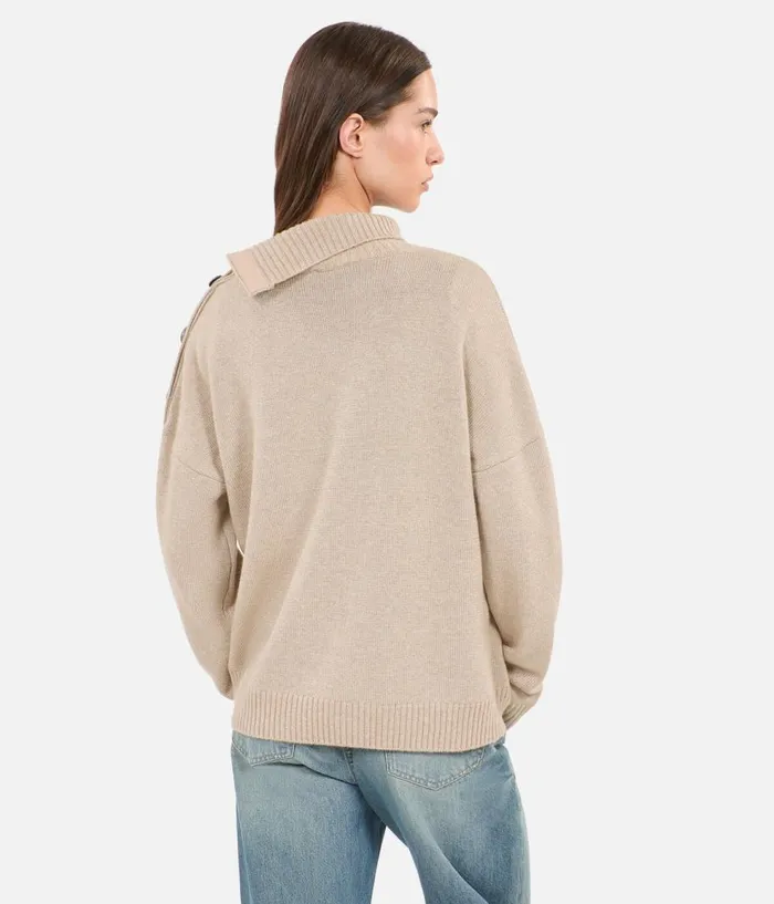 Women Sweaters THE KOOPLES Camel Wool And Cashmere Sweater Women Sweaters THE KOOPLES Camel Wool And Cashmere Sweater