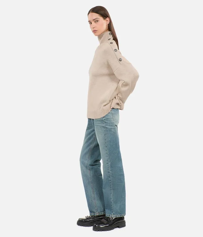 Women Sweaters THE KOOPLES Camel Wool And Cashmere Sweater Women Sweaters THE KOOPLES Camel Wool And Cashmere Sweater