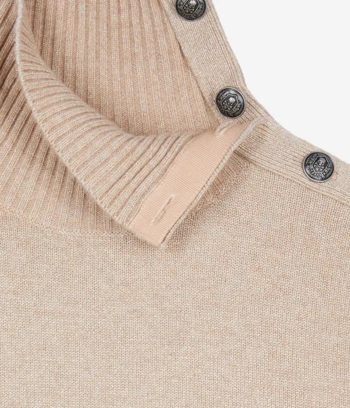 Women Sweaters THE KOOPLES Camel Wool And Cashmere Sweater Women Sweaters THE KOOPLES Camel Wool And Cashmere Sweater