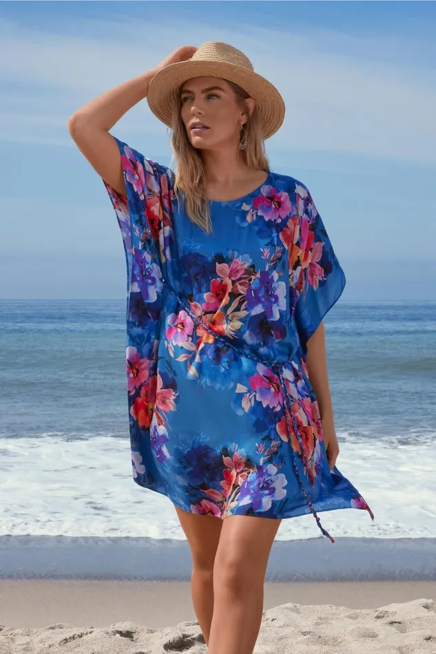 Women Swim and Resort Johnny Was SUMMER DAYS DRESS WITH BRAIDED TIE Summer Days blue Women Swim and Resort Johnny Was SUMMER DAYS DRESS WITH BRAIDED TIE Summer Days blue