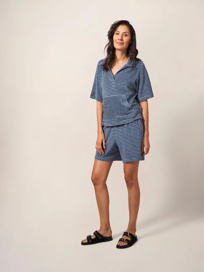 Women SWIMWEAR White Stuff Sabrina Towelling Short Blue Print