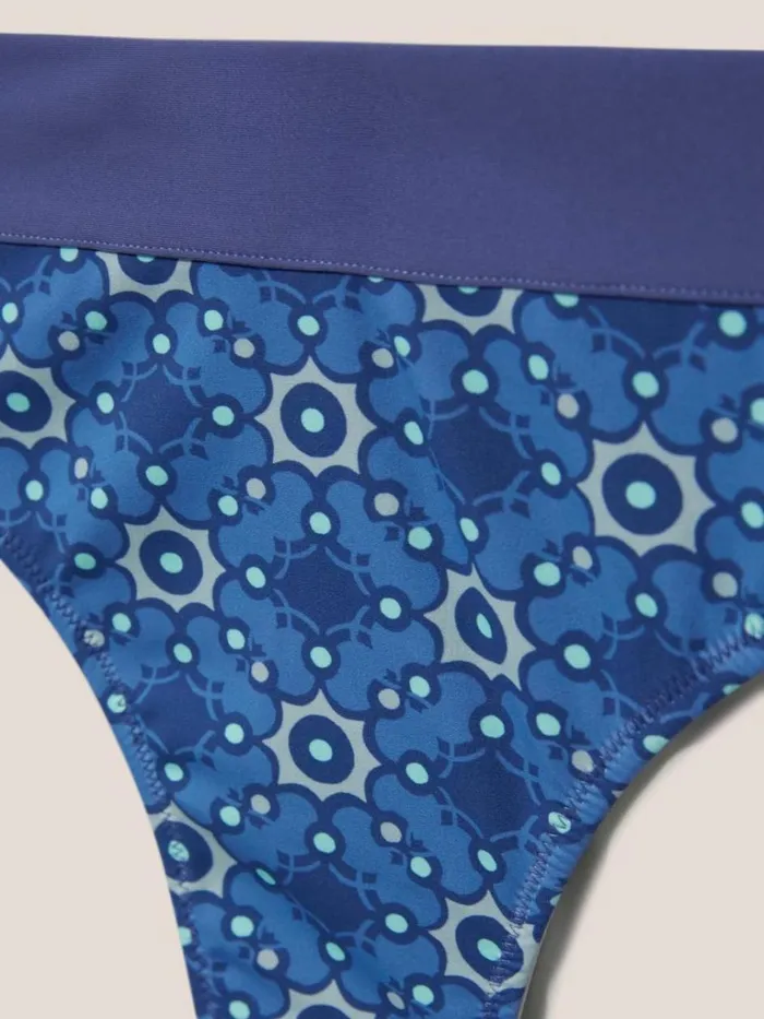 Women SWIMWEAR White Stuff Sofia Reversible Bikini Bottom Blue Multi