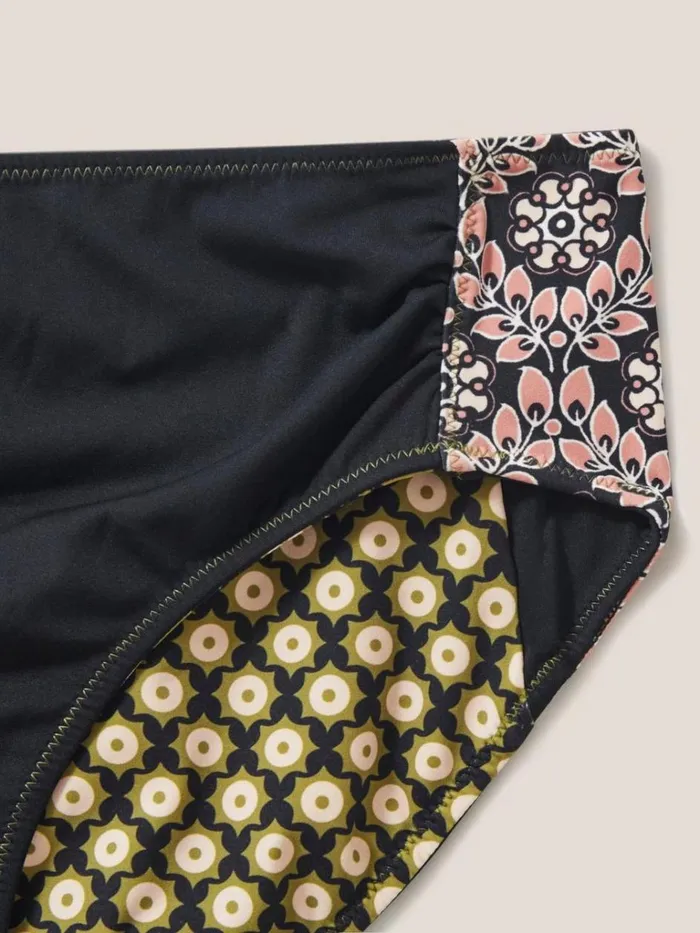 Women SWIMWEAR White Stuff Sunshine Reversible Bottom Black Multi Women SWIMWEAR White Stuff Sunshine Reversible Bottom Black Multi