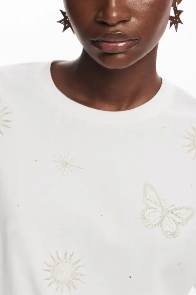 Women Tshirts Desigual Butterfly Tshirt