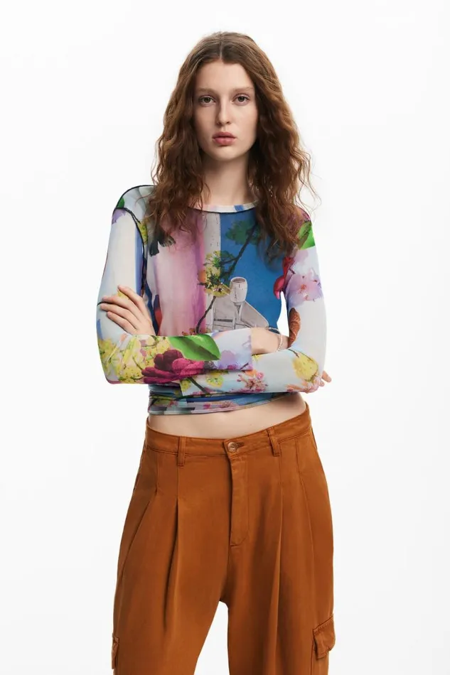 Women Tshirts Desigual Printed Tshirt M Christian Lacroix
