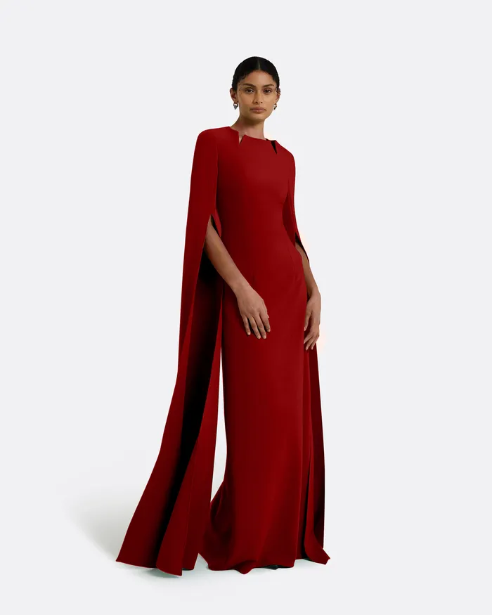 Women Talin Azalea Red Long Dress Azalea Red Icons Safiyaa