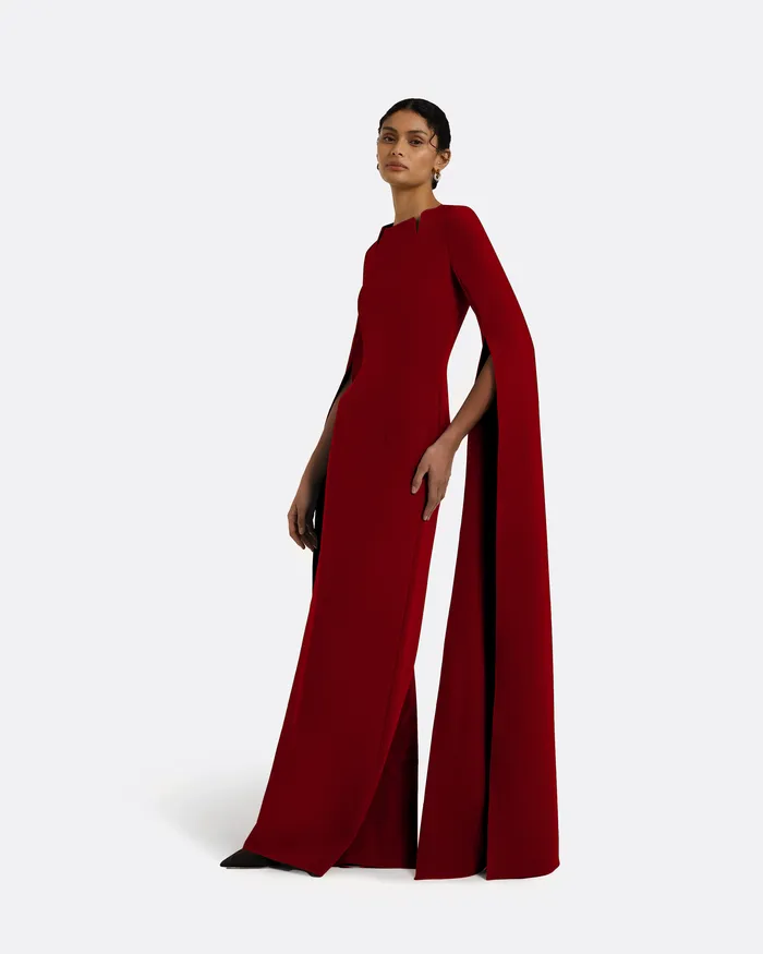 Women Talin Azalea Red Long Dress Azalea Red Icons Safiyaa