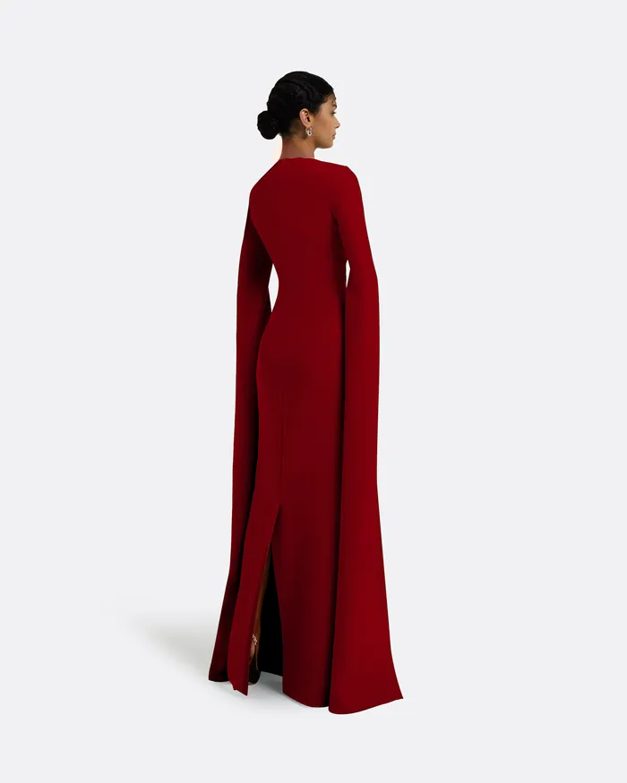 Women Talin Azalea Red Long Dress Azalea Red Icons Safiyaa