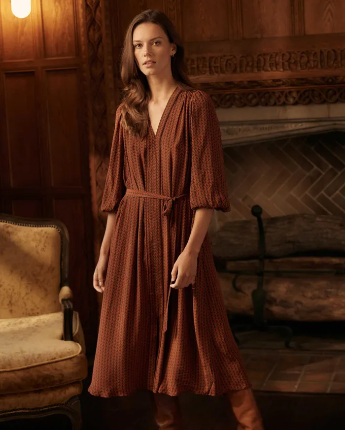 Women Tea Dress Winechocolate Billy Reid Dresses