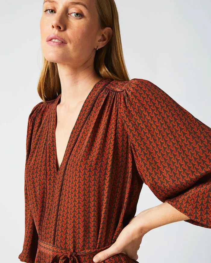 Women Tea Dress Winechocolate Billy Reid Dresses