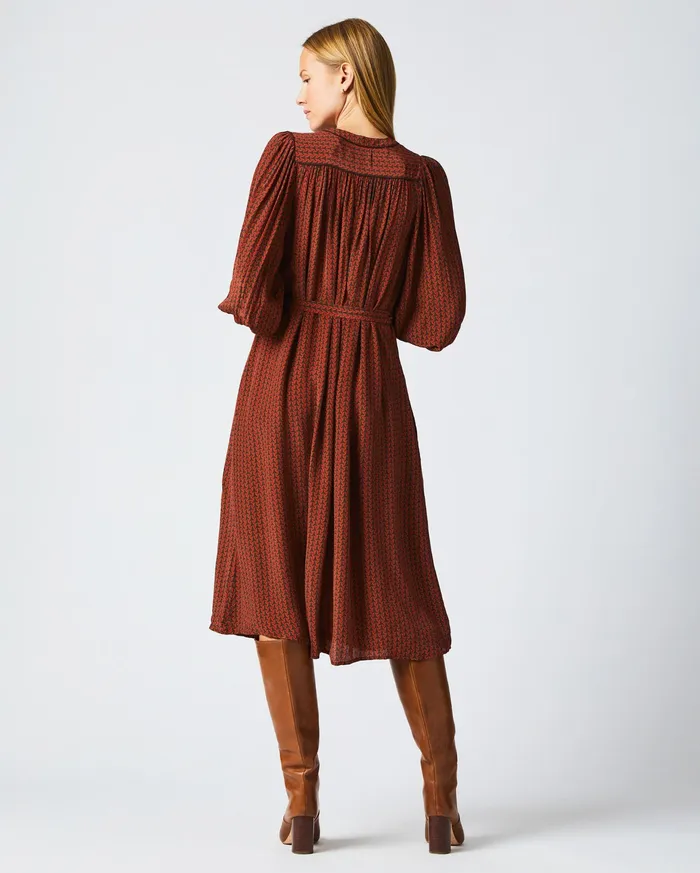 Women Tea Dress Winechocolate Billy Reid Dresses