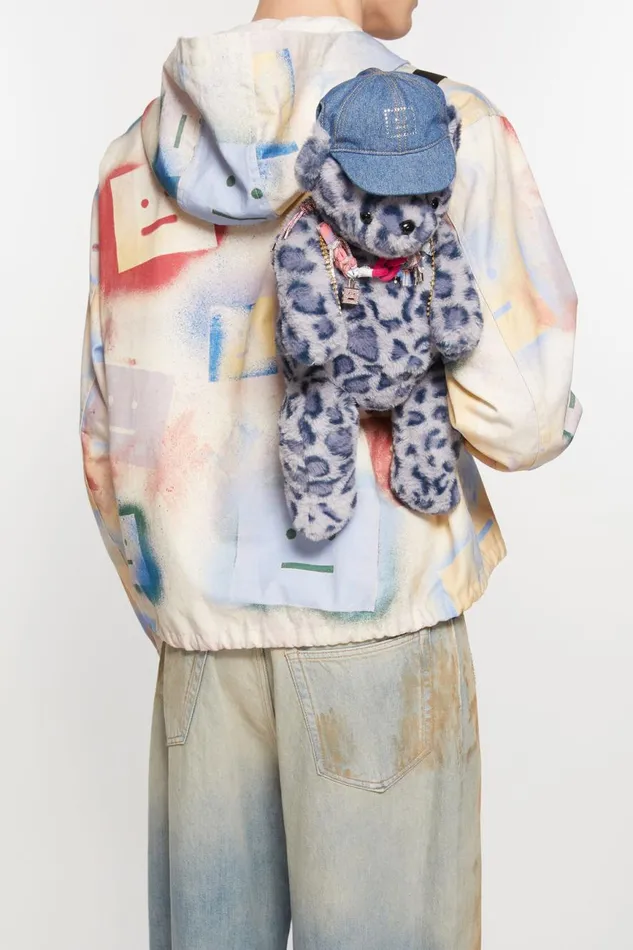 Women Teddy Backpack Blue Acne Studios Face Collection