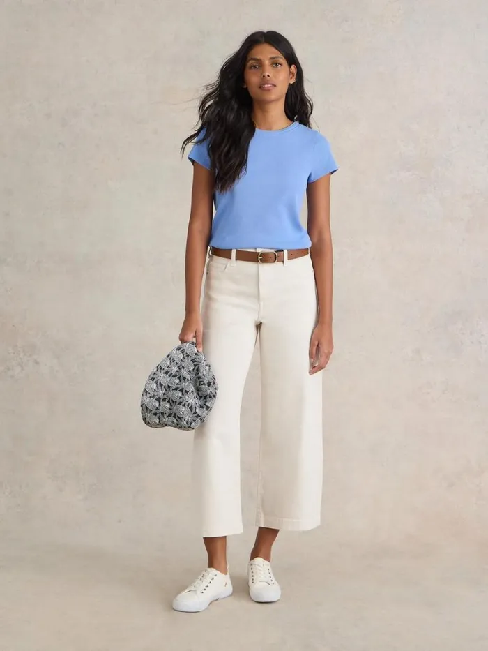 Women TOPS and TEES White Stuff AIDA TEE Mid Blue