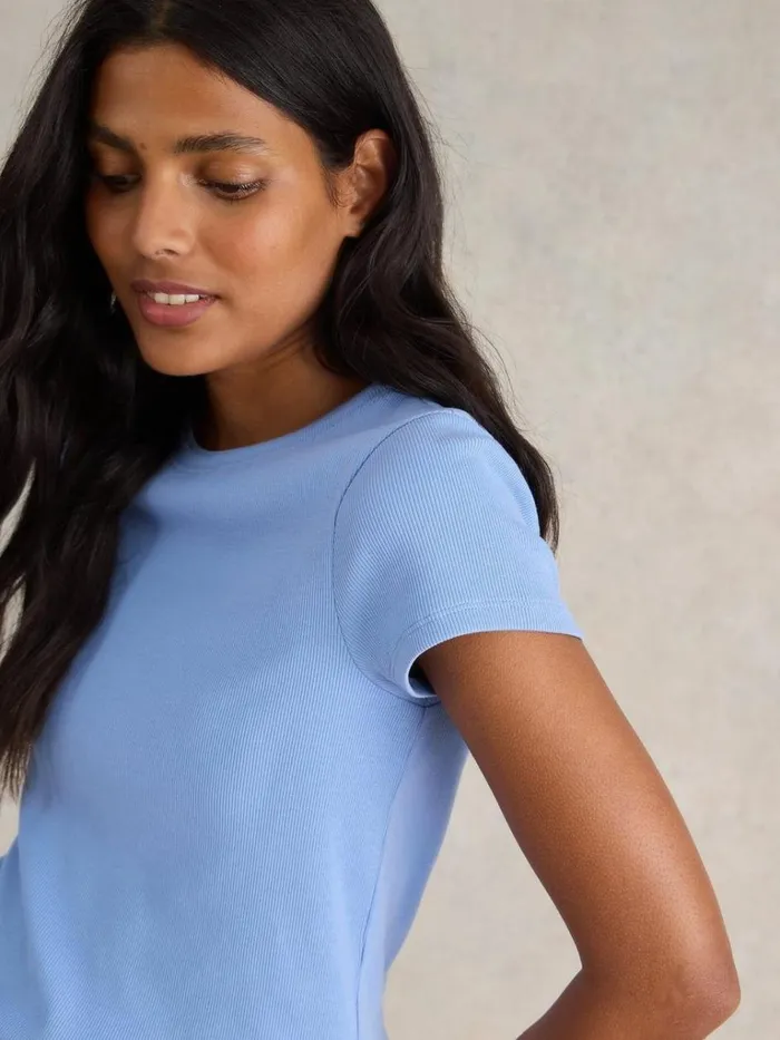 Women TOPS and TEES White Stuff AIDA TEE Mid Blue Women TOPS and TEES White Stuff AIDA TEE Mid Blue