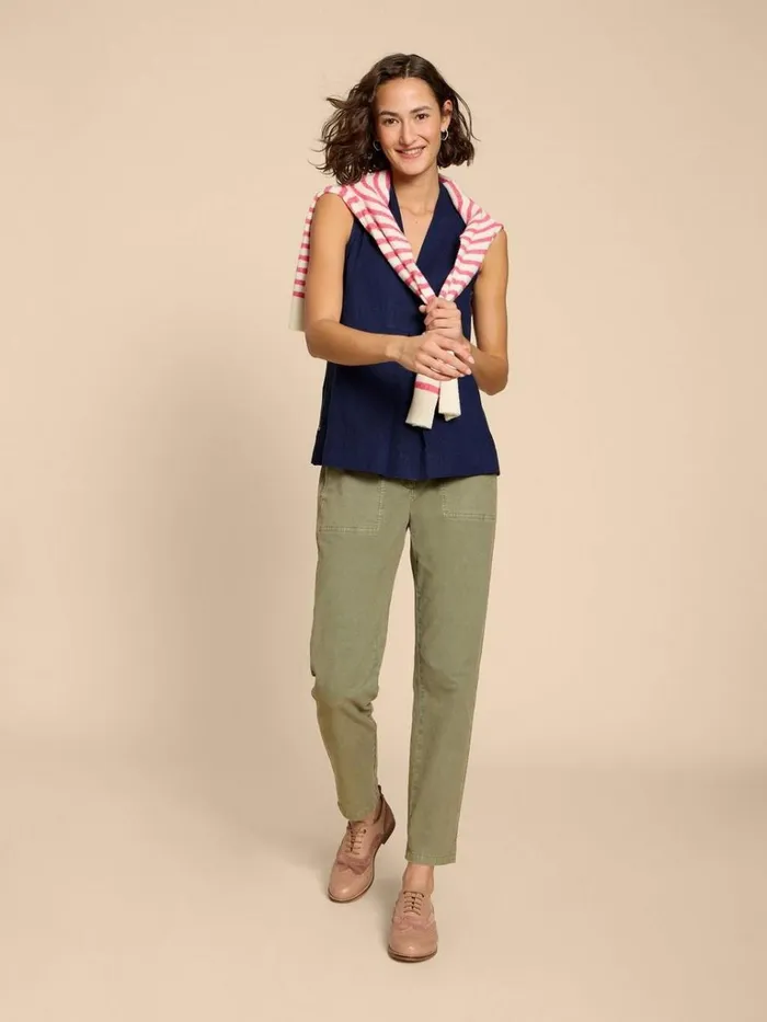 Women TOPS and TEES White Stuff CELIA MIX JERSEY SHIRT French Navy