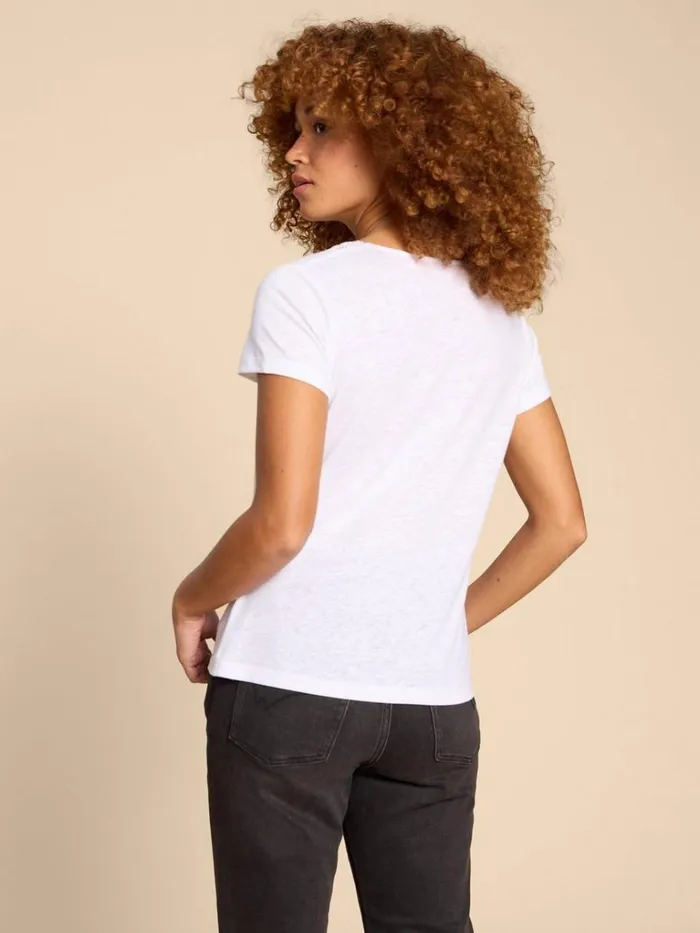 Women TOPS and TEES White Stuff Ellie Linen Blend Lace Tee Brilliant White Women TOPS and TEES White Stuff Ellie Linen Blend Lace Tee Brilliant White