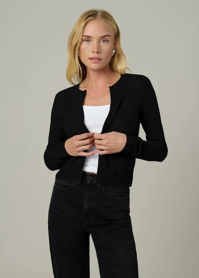 Women Tops Joe039s Jeans THE DANI CASHMERE CARDIGAN Black