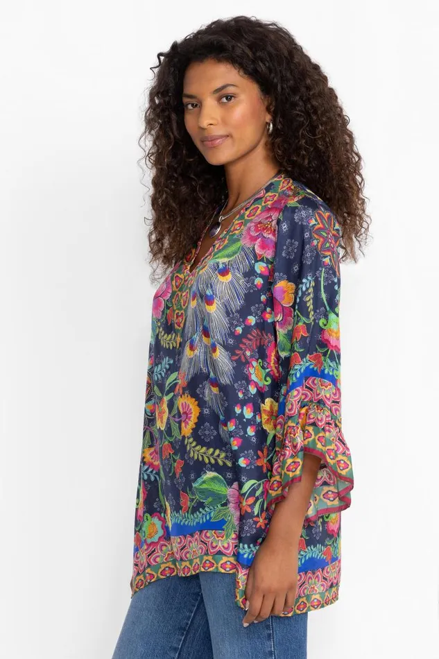 Women Tops Johnny Was CALESTA TUNIC Darnahta Scarf Print Women Tops Johnny Was CALESTA TUNIC Darnahta Scarf Print