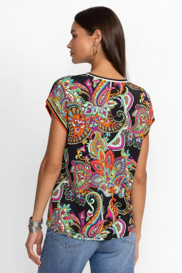 Women Tops Johnny Was THE JANIE FAVORITE RELAXED TEE Cachemir Scarf Print Women Tops Johnny Was THE JANIE FAVORITE RELAXED TEE Cachemir Scarf Print
