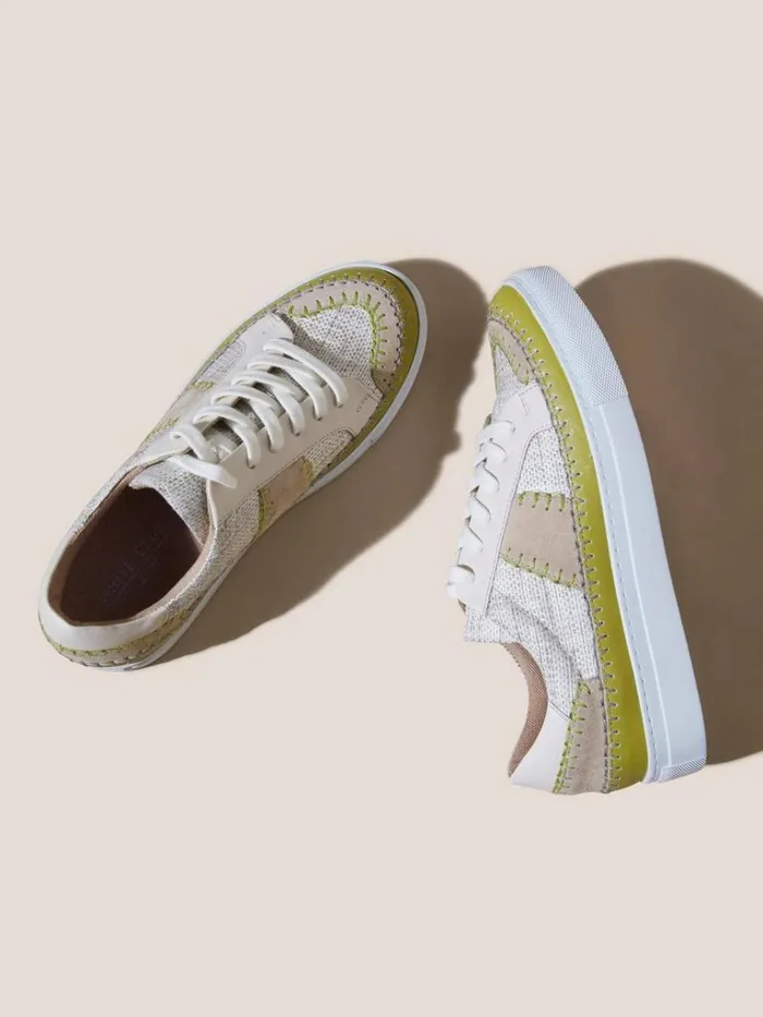 Women TRAINERS White Stuff Craft Lace Up Trainer Natural Multi Women TRAINERS White Stuff Craft Lace Up Trainer Natural Multi