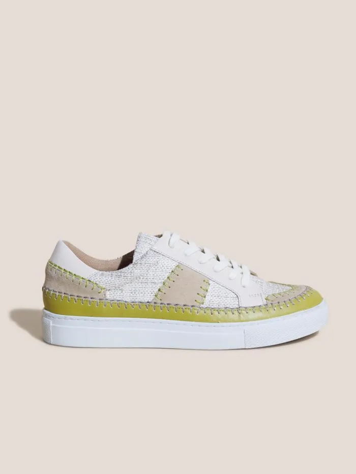 Women TRAINERS White Stuff Craft Lace Up Trainer Natural Multi Women TRAINERS White Stuff Craft Lace Up Trainer Natural Multi
